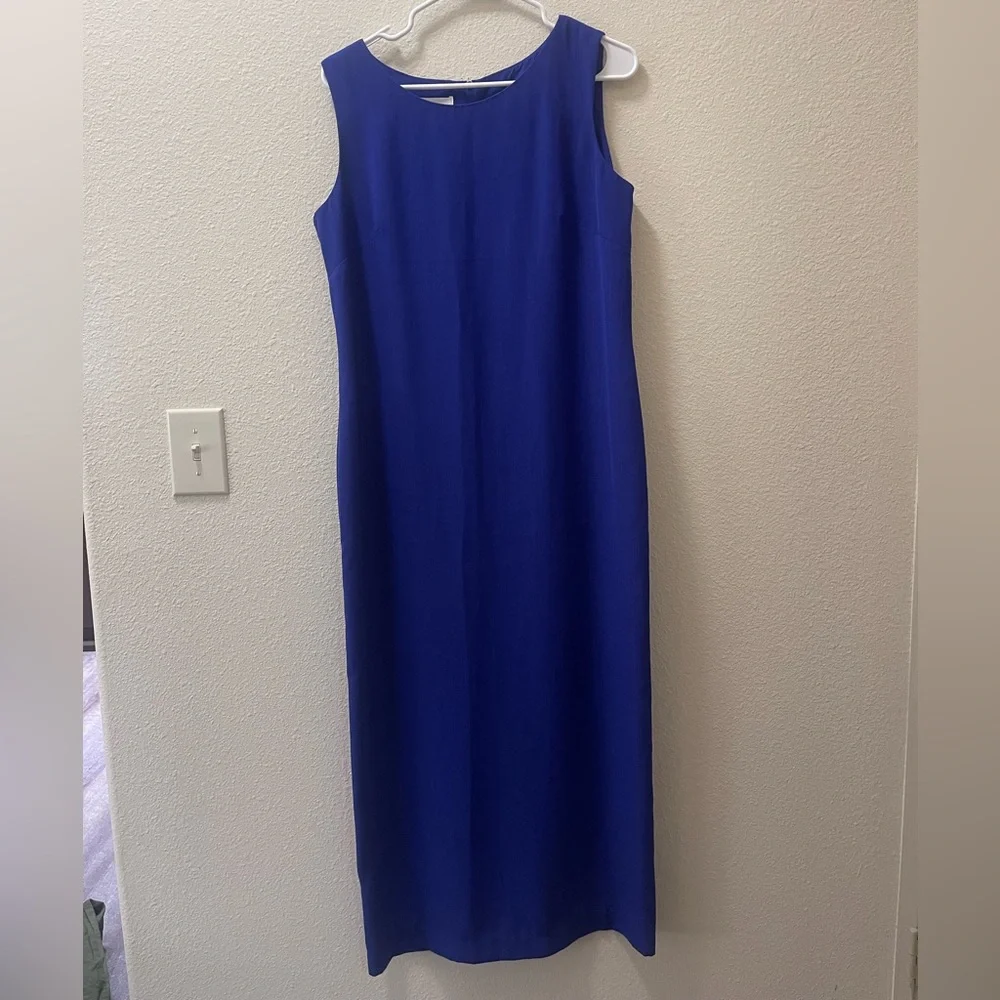 Leslie Fay Royal Blue Maxi Dress - Picture 1 of 3